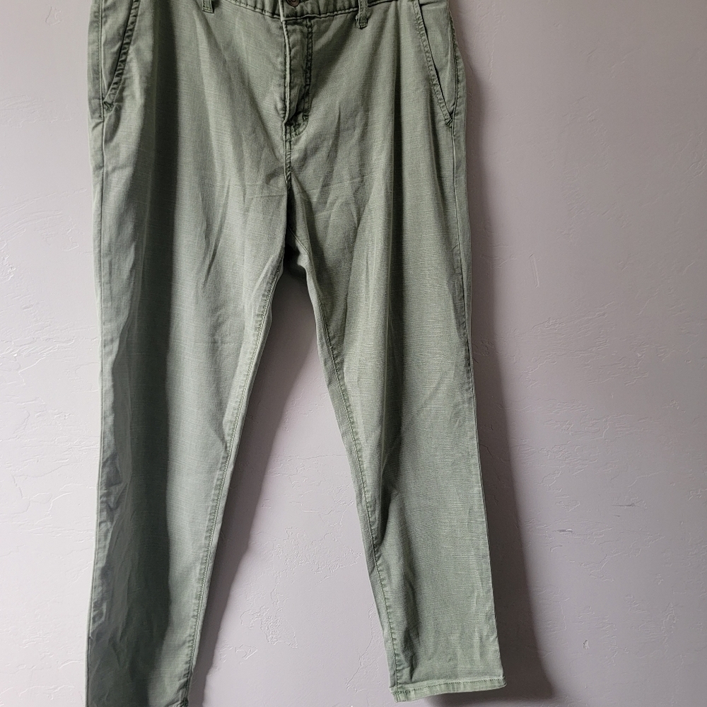 Pistola Sage Olive Green Pants 30 Lyocell Soft Comfort Front Zip Mara Straight‎